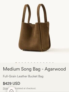 Songmont Medium Song Bag(new Version) Full Leather Agarwood Suede